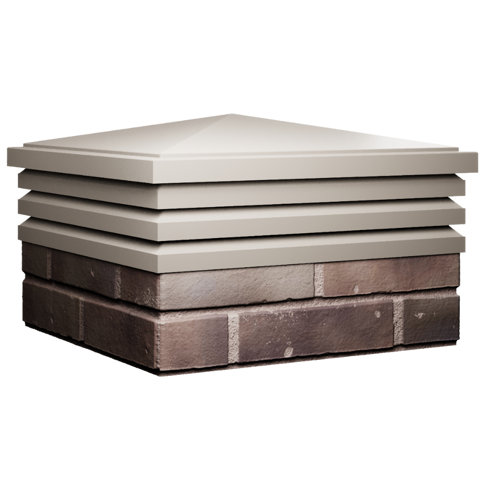 Колпак Zking Бона ХайТек Бежевый на столб 2х2 кирпича (513х513мм) в Киржаче фото