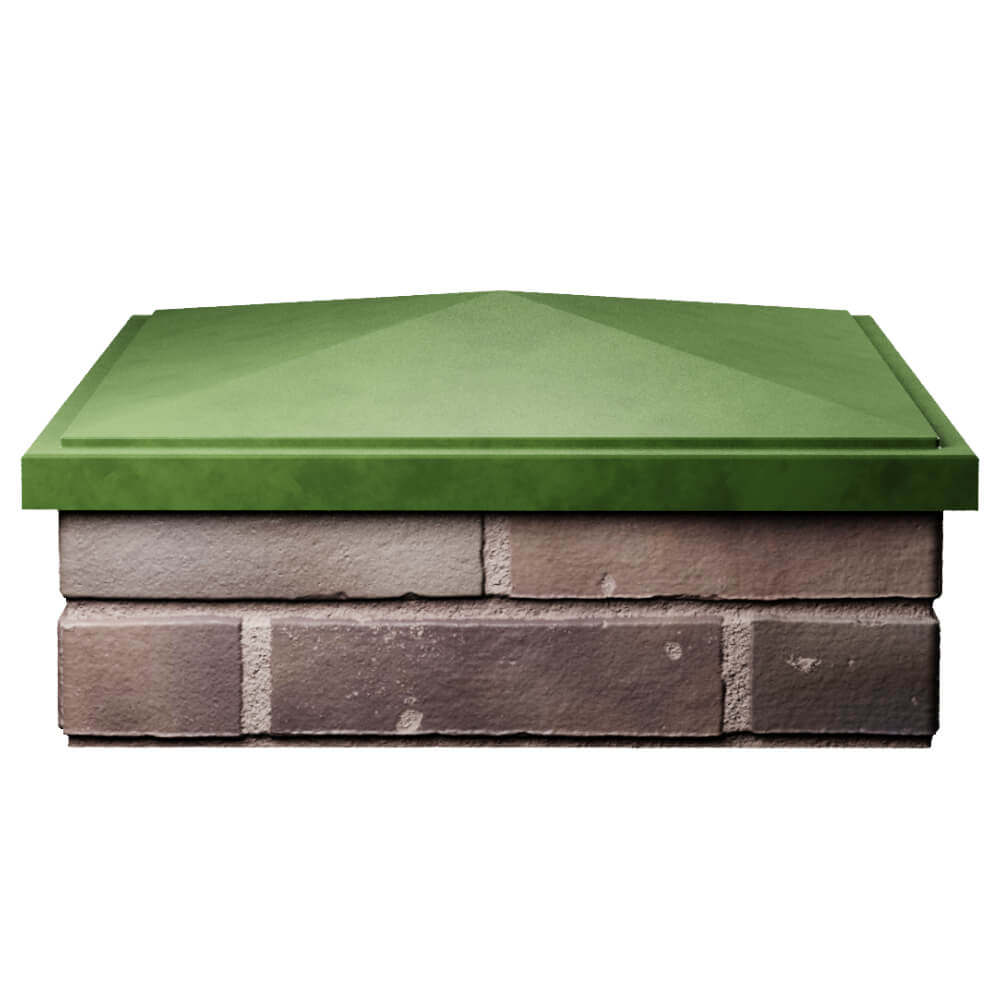 Колпак Zking БонаМоно Зеленый на столб 2х2 кирпича (515х515, 530х530мм) Киржач фото