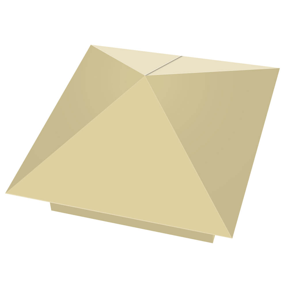 Колпак металлический 400х400мм RAL1014 Бежевый заборный Киржач фото