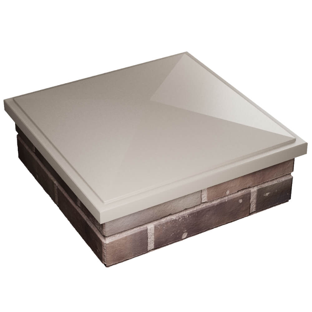 Колпак Zking БонаМоно Бежевый на столб 2х2 кирпича (515х515, 530х530мм) в Киржаче фото