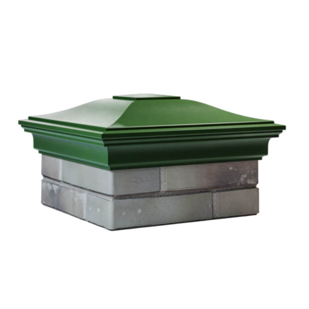 Колпак Zking Монблан Зеленый на столб 1.5х1.5 еврокирпича 0.7НФ (355х355мм) в Киржаче фото