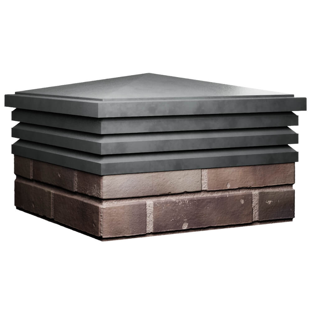 Колпак Zking Бона ХайТек Серый на столб 2х2 кирпича (513х513мм) в Киржаче фото