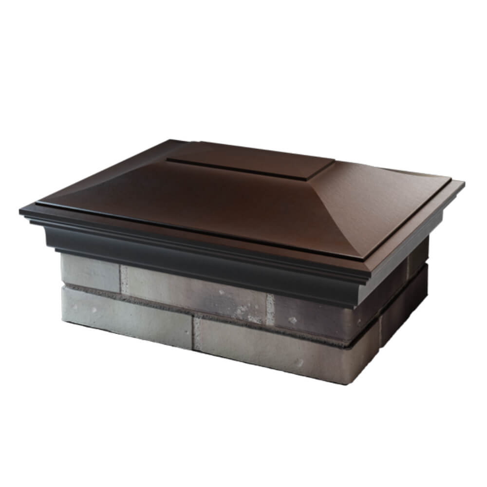 Колпак Zking Монблан Коричневый на столб 2х1.5 кирпича (515х385мм) в Киржаче фото