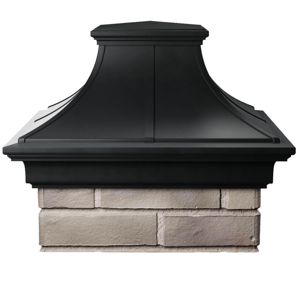 Колпак Zking Монблан Премиум Черный на столб 1.5х1.5 кирпича (385х385мм) Киржач фото