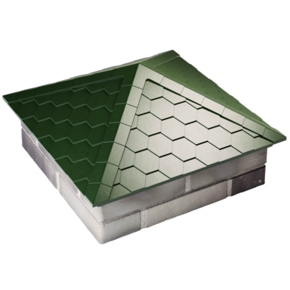 Колпак Zking Эверест Зеленый на столб 2х2 кирпича (535х535мм) Киржач фото