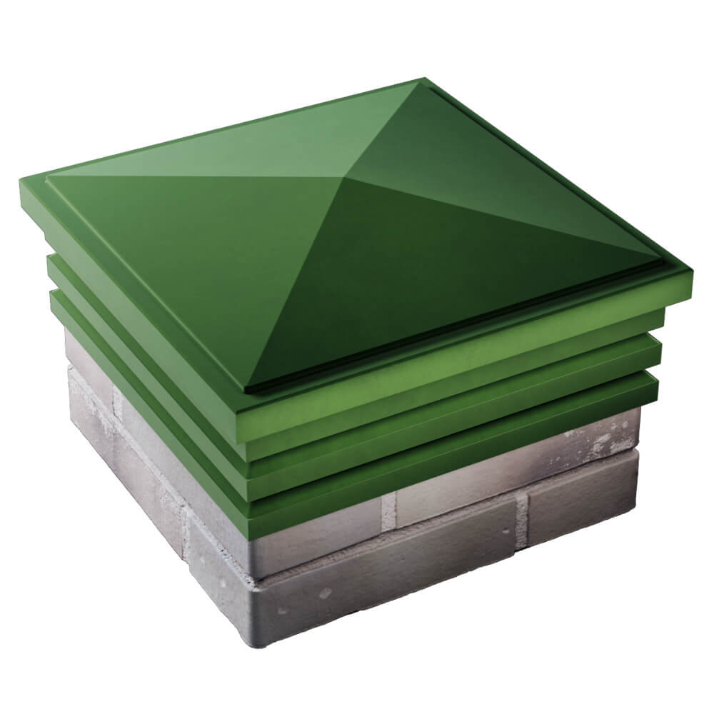 Колпак Zking Бона ХайТек Зеленый на столб 1.5х1.5 кирпича (385х385мм) в Киржаче фото