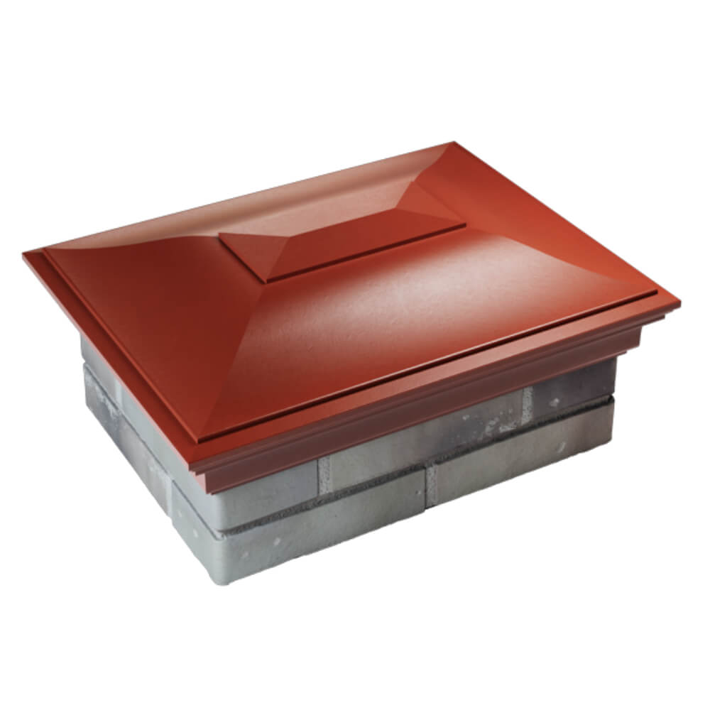 Колпак Zking Монблан Красный на столб 2х1.5 кирпича (515х385мм) Киржач фото