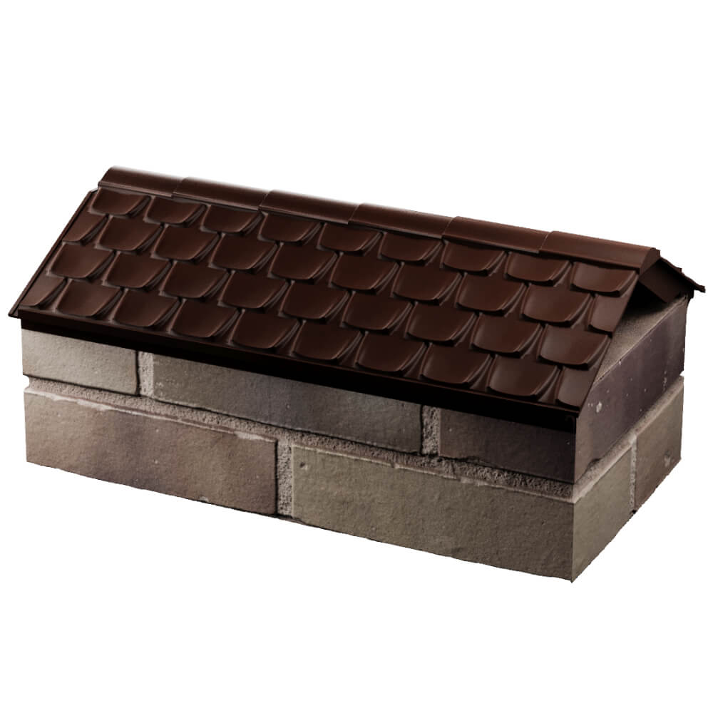 Парапет Zking Эльбрус Коричневый с посадкой на 1 кирпич (255мм) в Киржаче фото