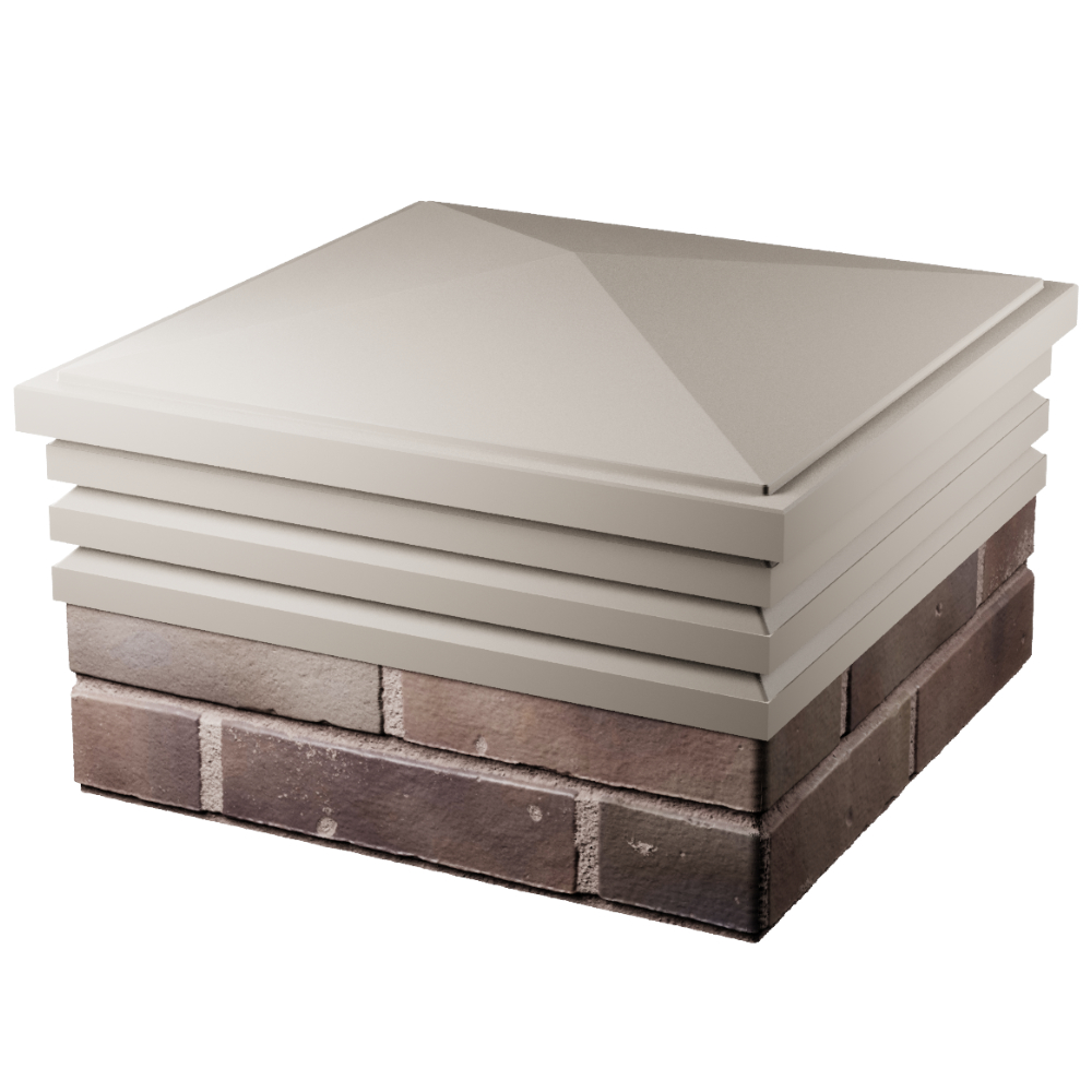 Колпак Zking Бона ХайТек Бежевый на столб 2х2 кирпича (513х513мм) в Киржаче фото