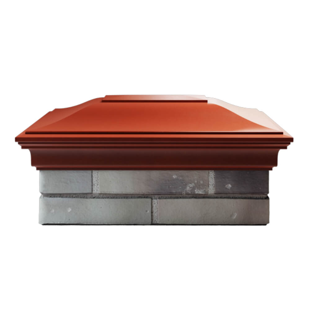 Колпак Zking Монблан Красный на столб 2х1.5 кирпича (515х385мм) в Киржаче фото