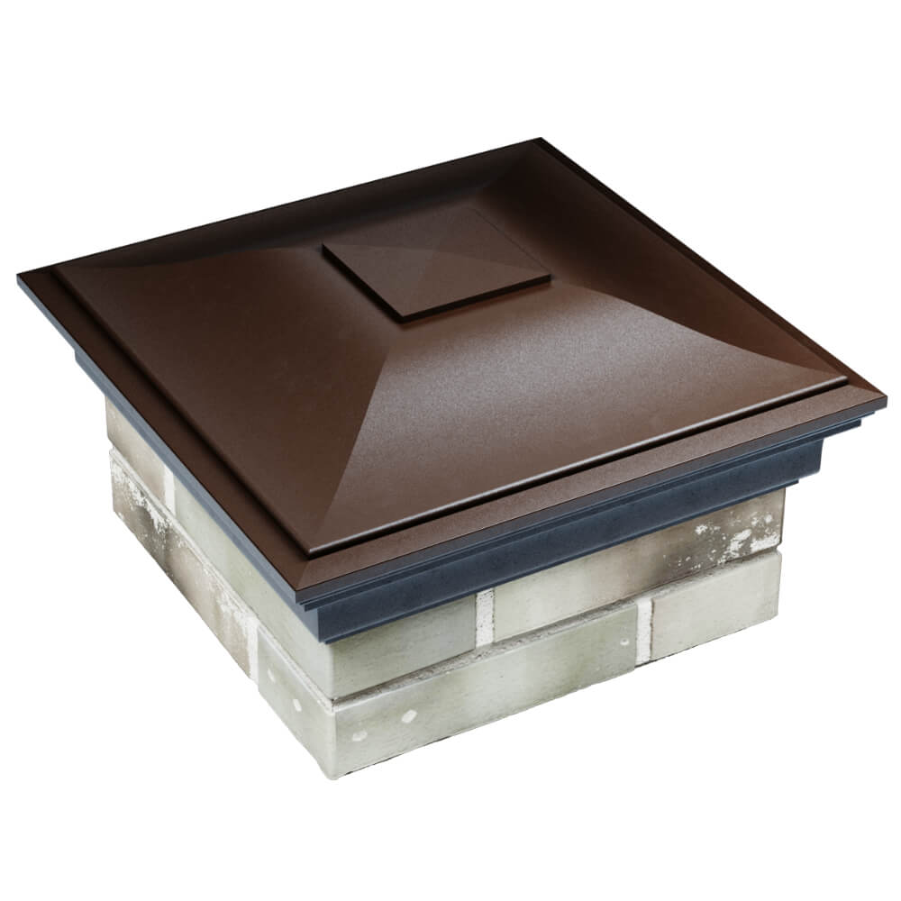 Колпак Zking Монблан Коричневый на столб 1.5х1.5 кирпича (385х385мм) в Киржаче фото