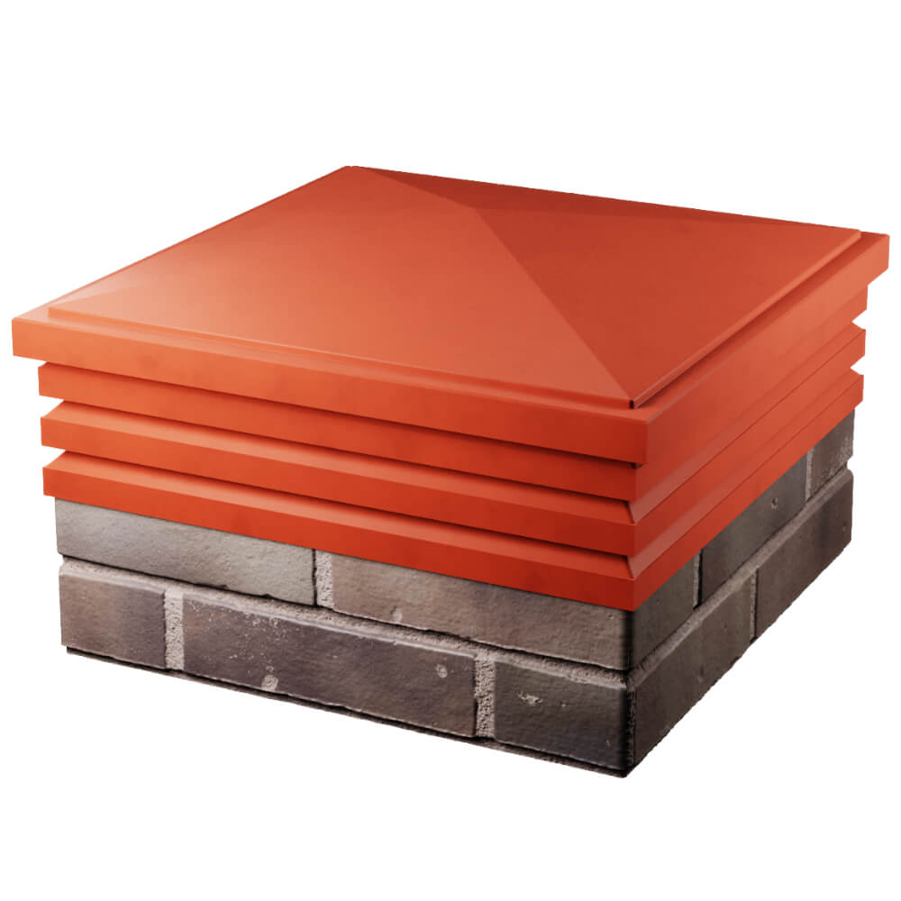 Колпак Zking Бона ХайТек Красный на столб 2х2 кирпича (513х513мм) в Киржаче фото