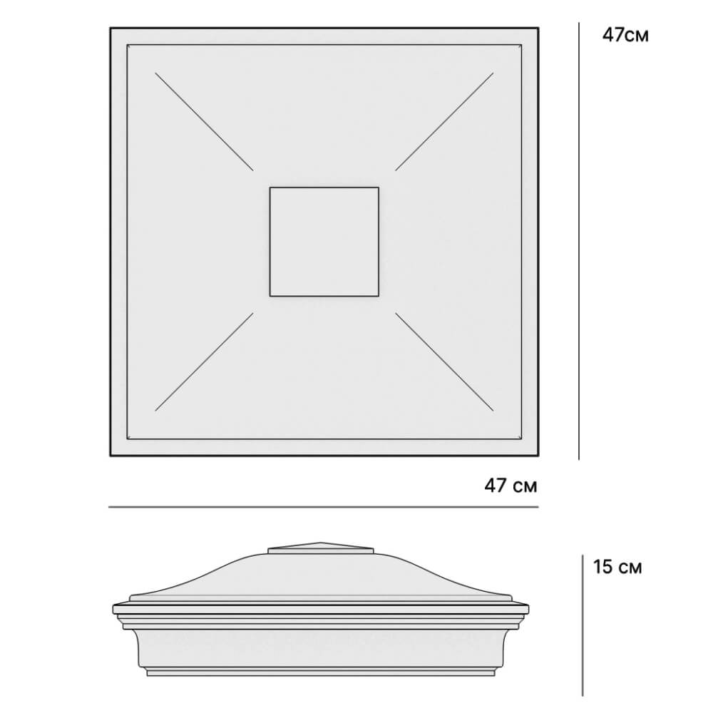 Колпак Zking Монблан Коричневый на столб 1.5х1.5 кирпича (385х385мм) в Киржаче фото
