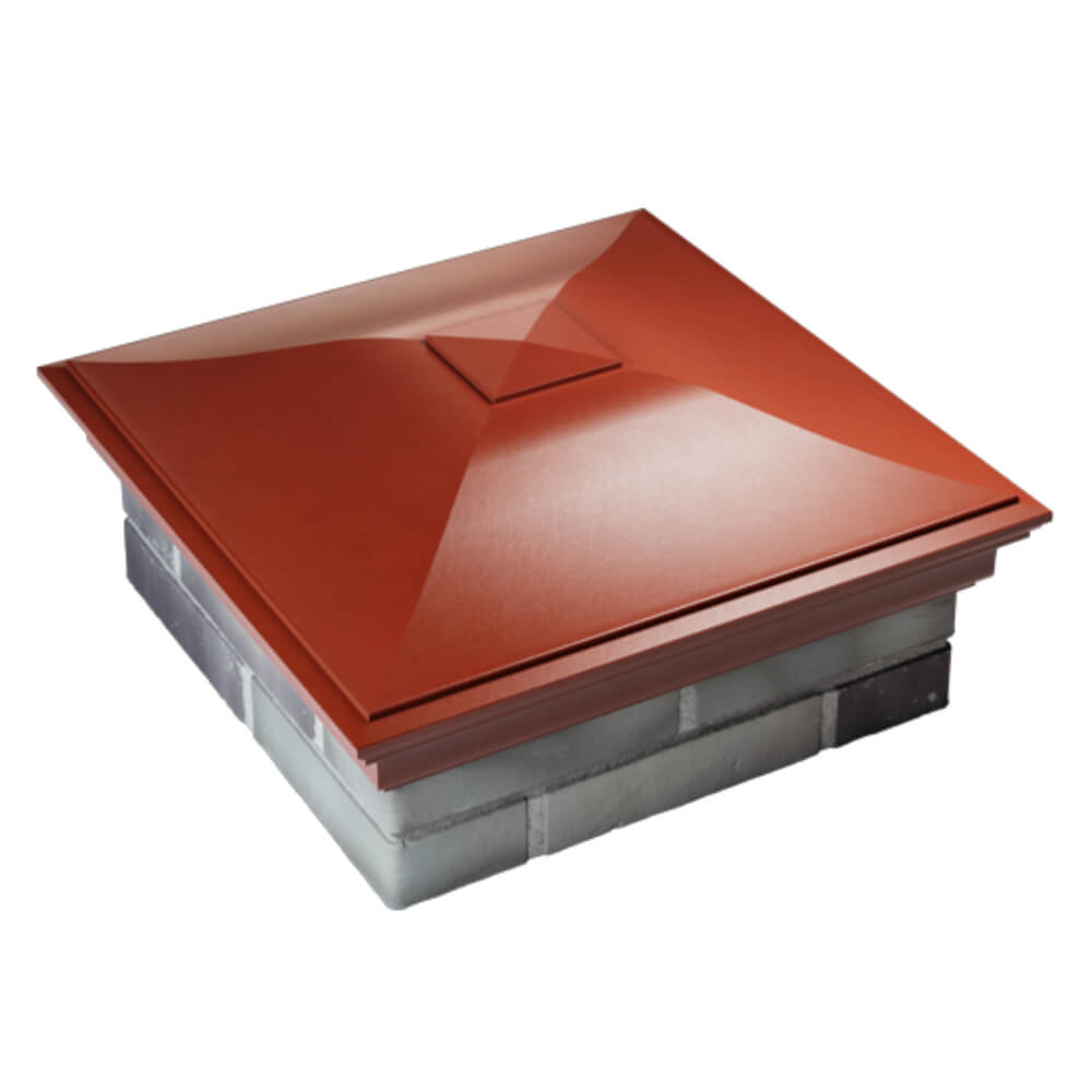 Колпак Zking Монблан Красный на столб 2х2 кирпича (515х515мм) Киржач фото