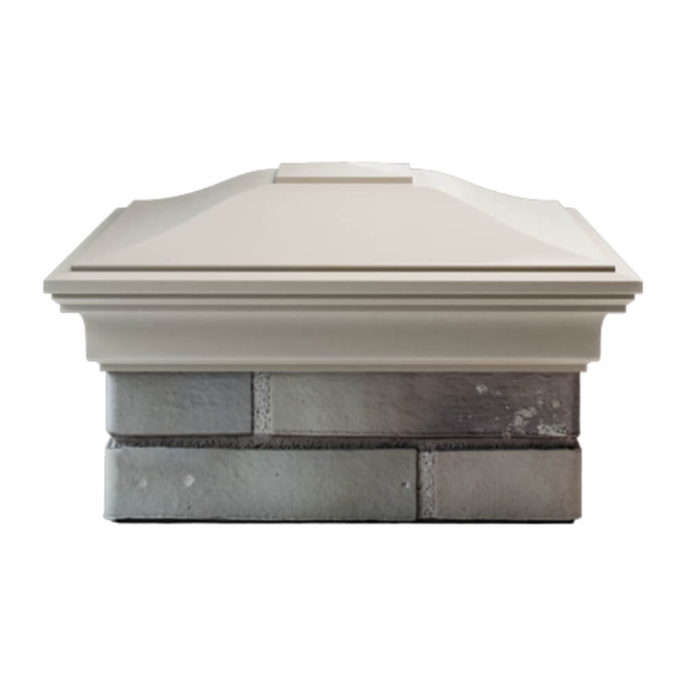 Колпак Zking Монблан Бежевый на столб 1.5х1.5 еврокирпича 0.7НФ (355х355мм) Киржач фото