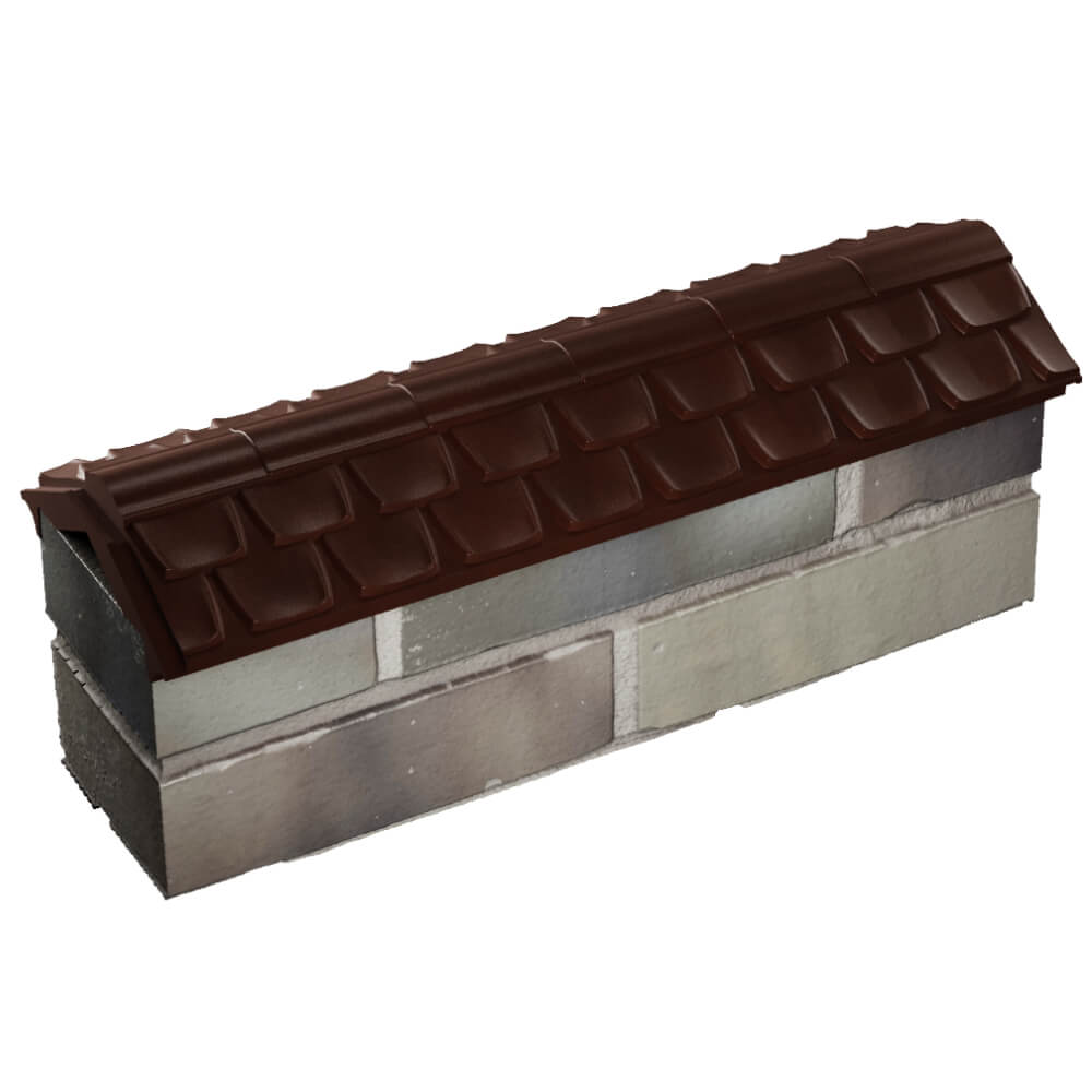 Парапет Zking Эльбрус Коричневый с посадкой на 0.5 кирпича (130мм) в Киржаче фото