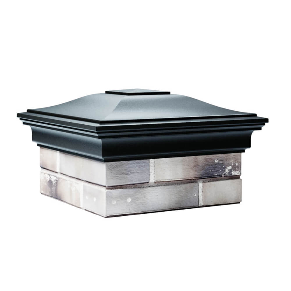 Колпак Zking Монблан Черный на столб 1.5х1.5 еврокирпича 0.7НФ (355х355мм) в Киржаче фото