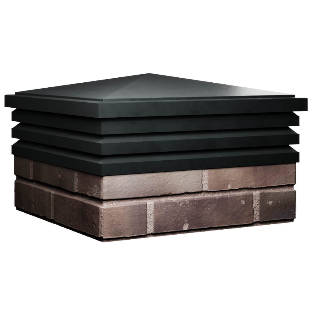 Колпак Zking Бона ХайТек Черный на столб 2х2 кирпича (513х513мм) в Киржаче фото