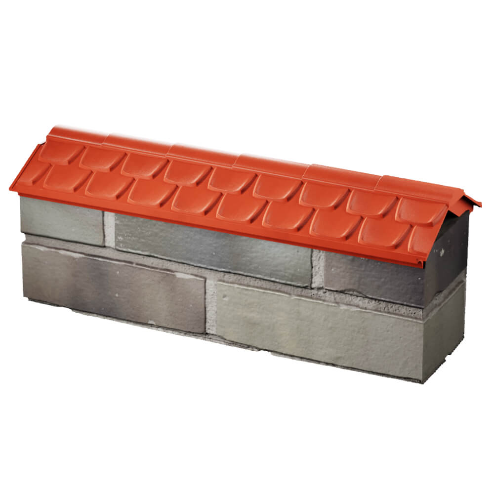 Парапет Zking Эльбрус Красный с посадкой на 0.5 кирпича (130мм) в Киржаче фото