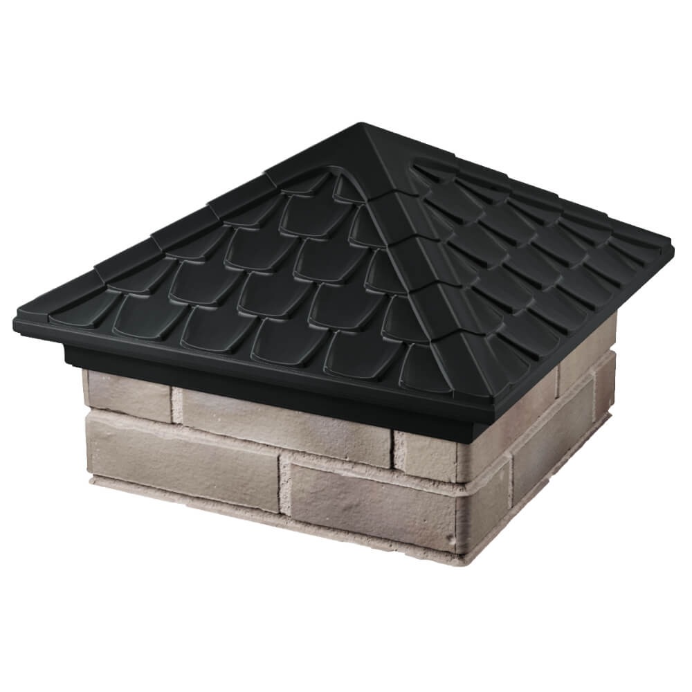 Колпак Zking Эльбрус Черный на столб 1.5х1.5 кирпича (385х385мм) в Киржаче фото