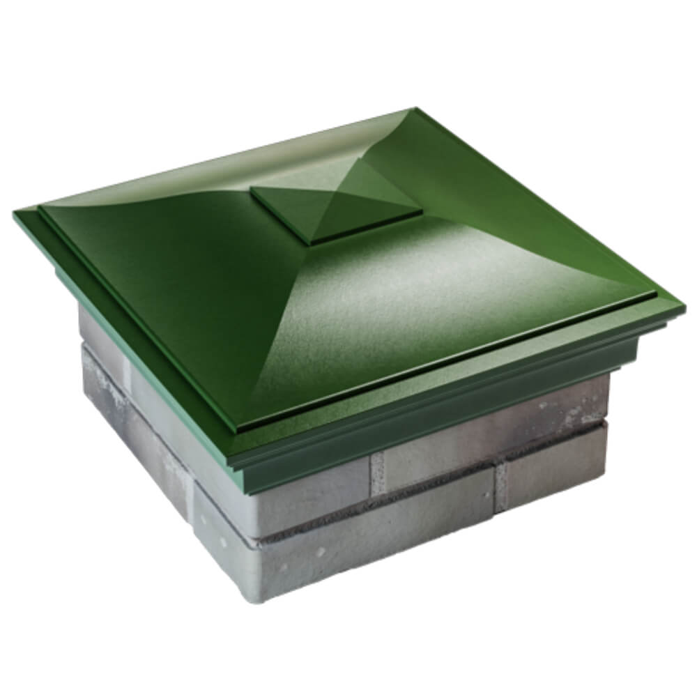 Колпак Zking Монблан Зеленый на столб 1.5х1.5 кирпича (385х385мм) в Киржаче фото