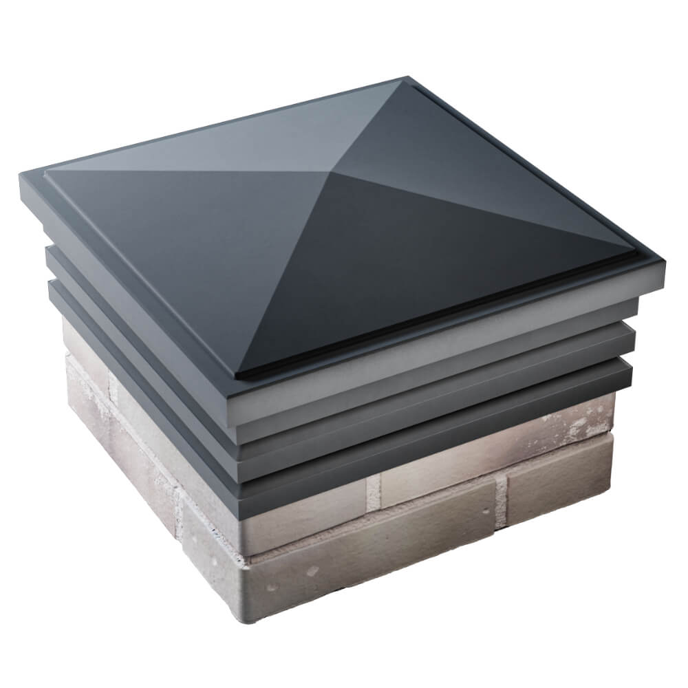 Колпак Zking Бона ХайТек Серый на столб 1.5х1.5 кирпича (385х385мм) в Киржаче фото