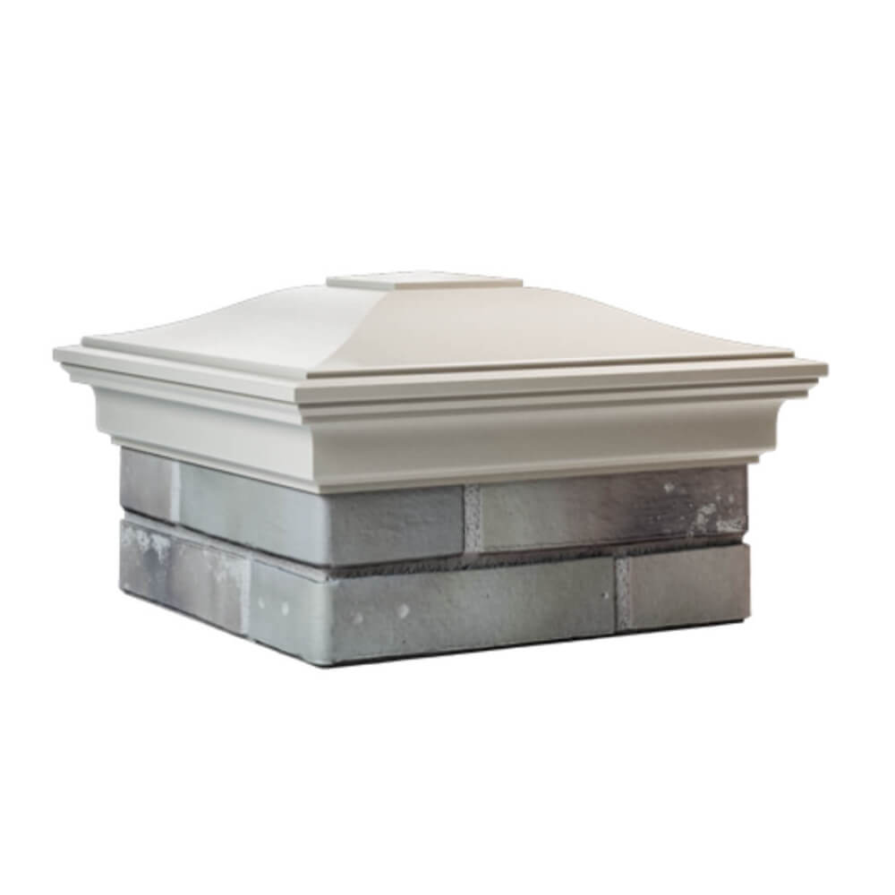 Колпак Zking Монблан Бежевый на столб 1.5х1.5 еврокирпича 0.7НФ (355х355мм) в Киржаче фото