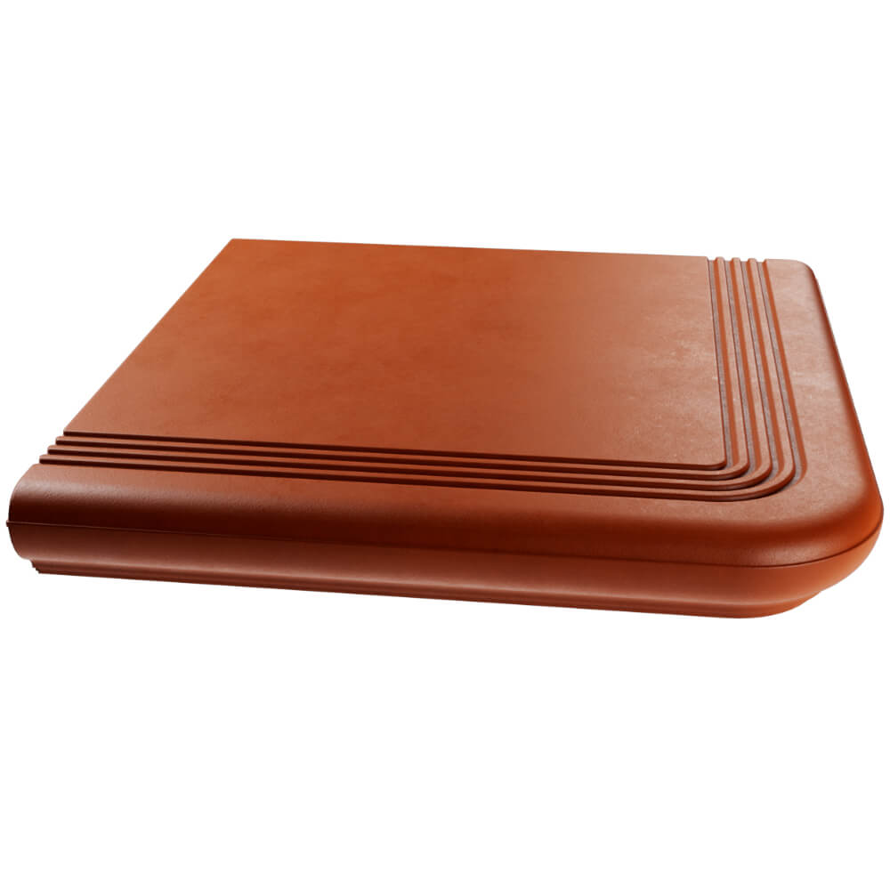 Ступень угловая Verona 340х340х20мм Терракотовый