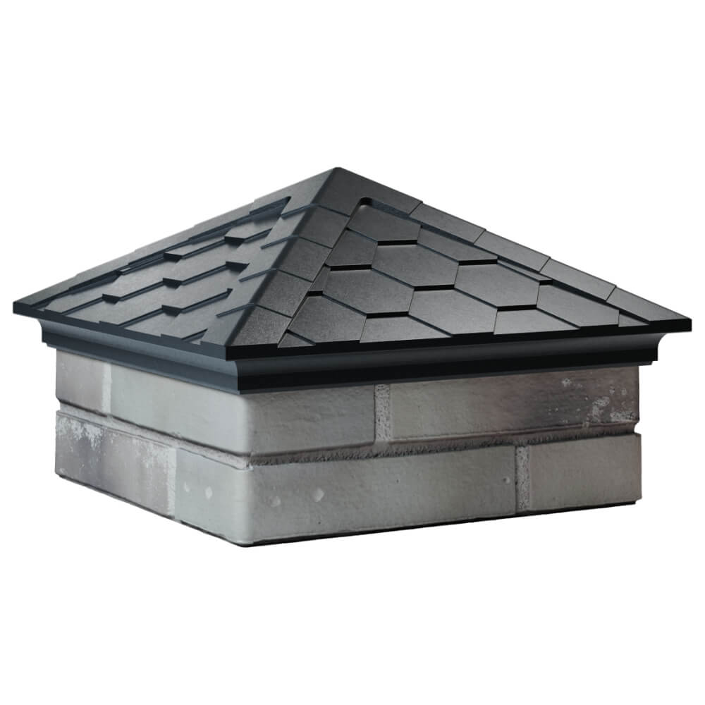 Колпак Zking Эверест Черный на столб 1.5х1.5 кирпича (390х390мм) в Киржаче фото