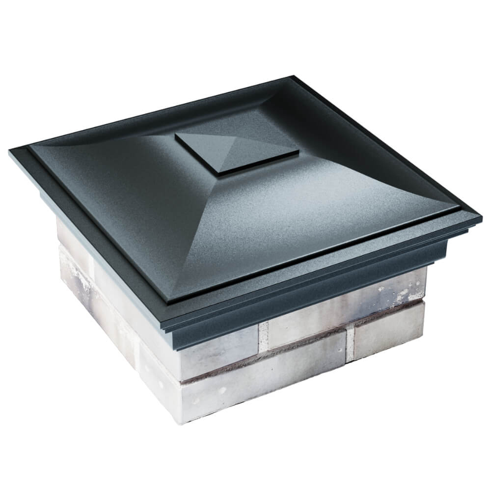 Колпак Zking Монблан Черный на столб 1.5х1.5 кирпича (385х385мм) в Киржаче фото