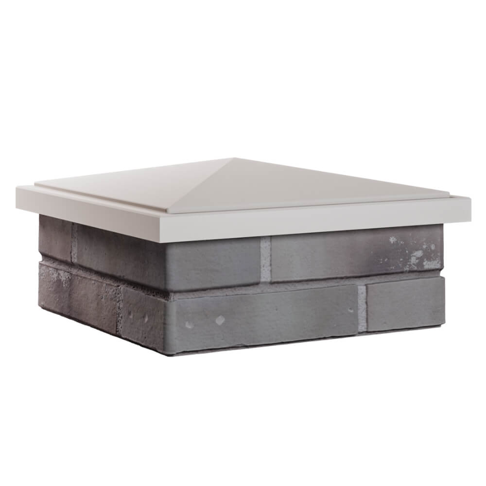 Колпак Zking БонаМоно Бежевый на столб 1.5х1.5 кирпича (385х385, 400х400мм) в Киржаче фото