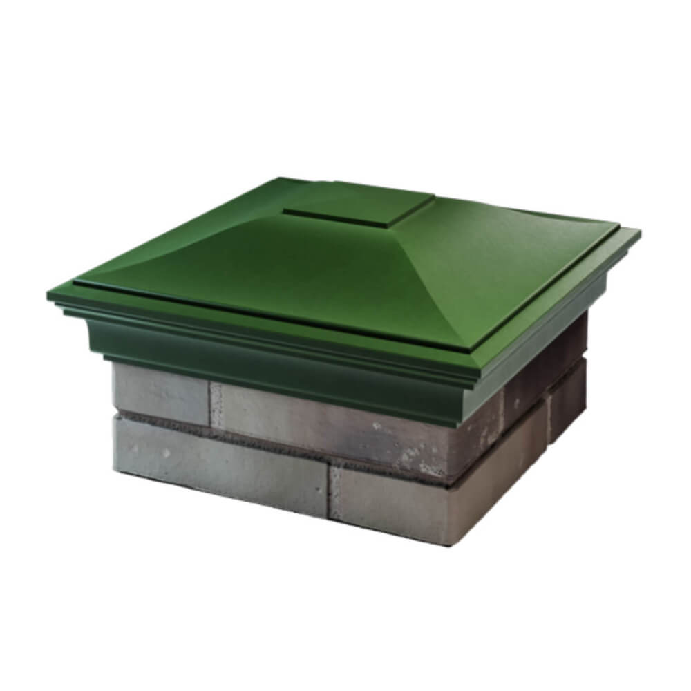 Колпак Zking Монблан Зеленый на столб 1.5х1.5 еврокирпича 0.7НФ (355х355мм) в Киржаче фото