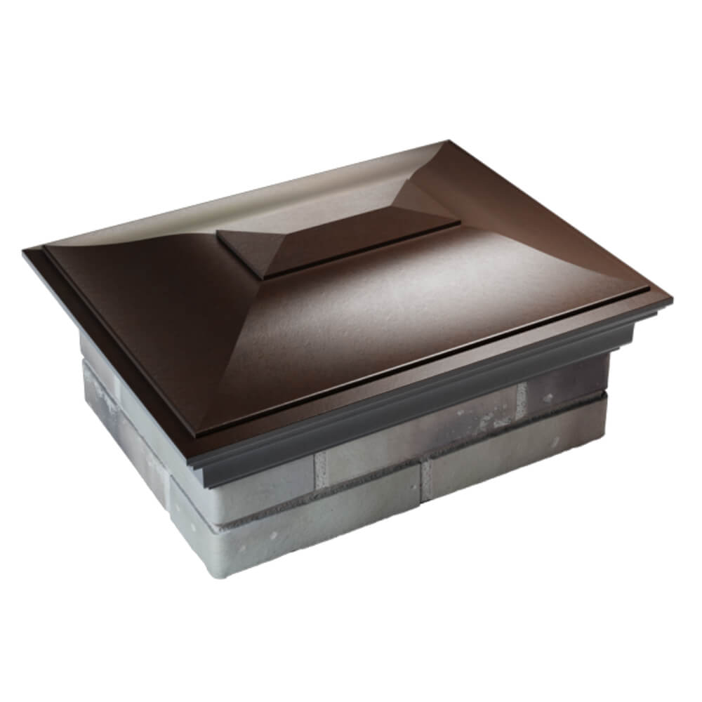 Колпак Zking Монблан Коричневый на столб 2х1.5 кирпича (515х385мм) Киржач фото