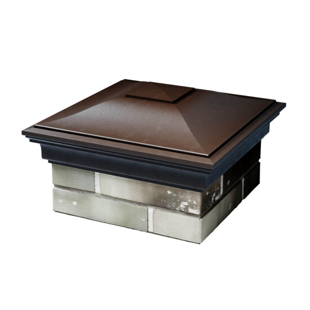 Колпак Zking Монблан Коричневый на столб 1.5х1.5 еврокирпича 0.7НФ (355х355мм) в Киржаче фото