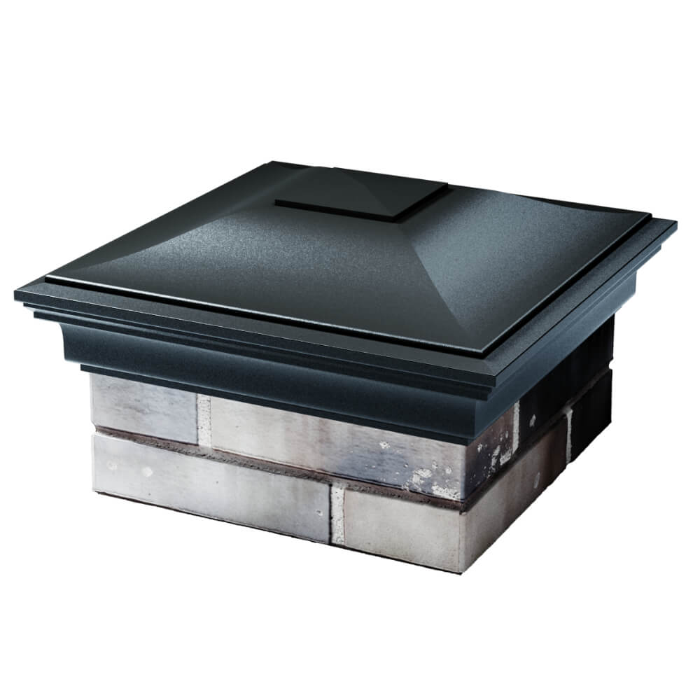 Колпак Zking Монблан Черный на столб 1.5х1.5 кирпича (385х385мм) в Киржаче фото