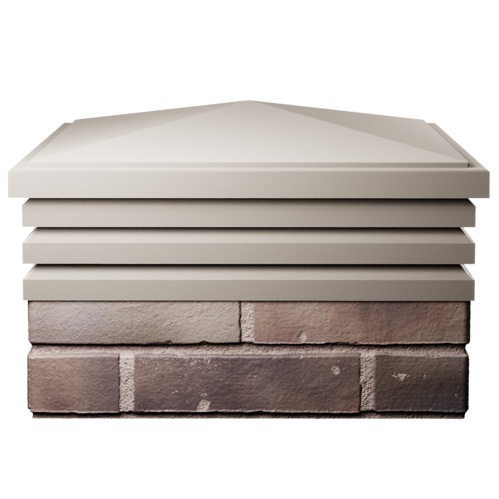 Колпак Zking Бона ХайТек Бежевый на столб 2х2 кирпича (513х513мм) Киржач фото