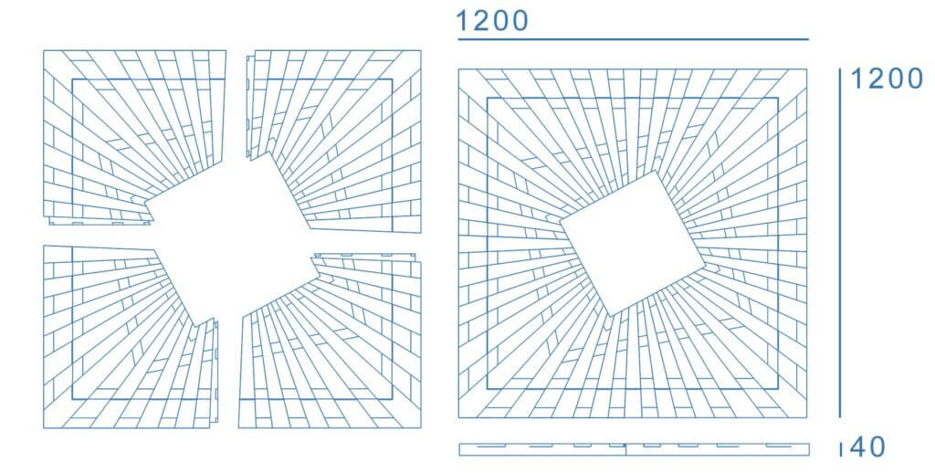 Приствольная решетка для дерева ZKING ATMOSPHERE 1.2х1.2м Черная в Киржаче фото
