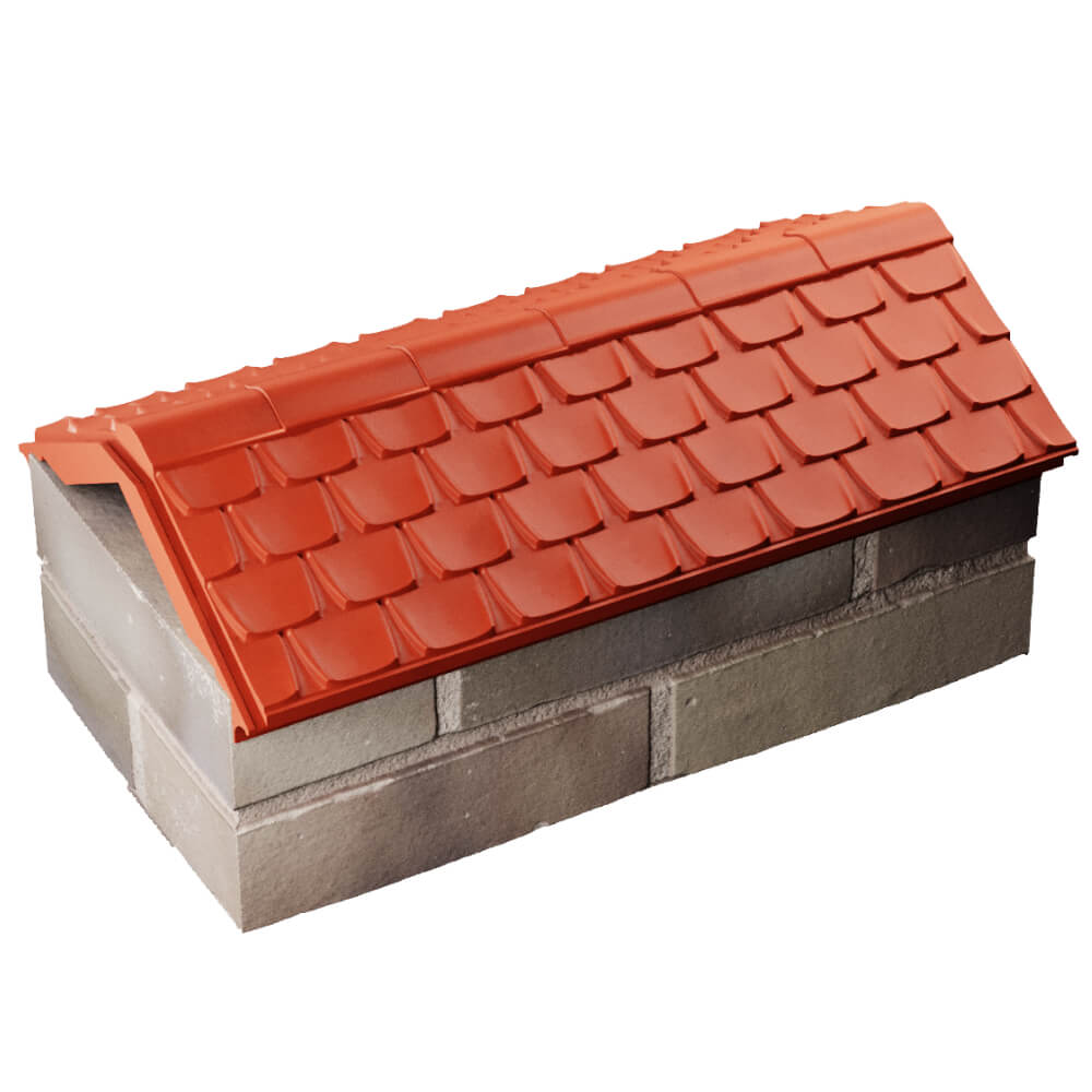 Парапет Zking Эльбрус Красный с посадкой на 1 кирпич (255мм) в Киржаче фото