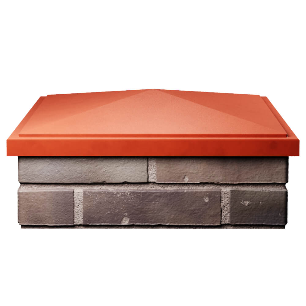 Колпак Zking БонаМоно Красный на столб 2х2 кирпича (515х515, 530х530мм) Киржач фото