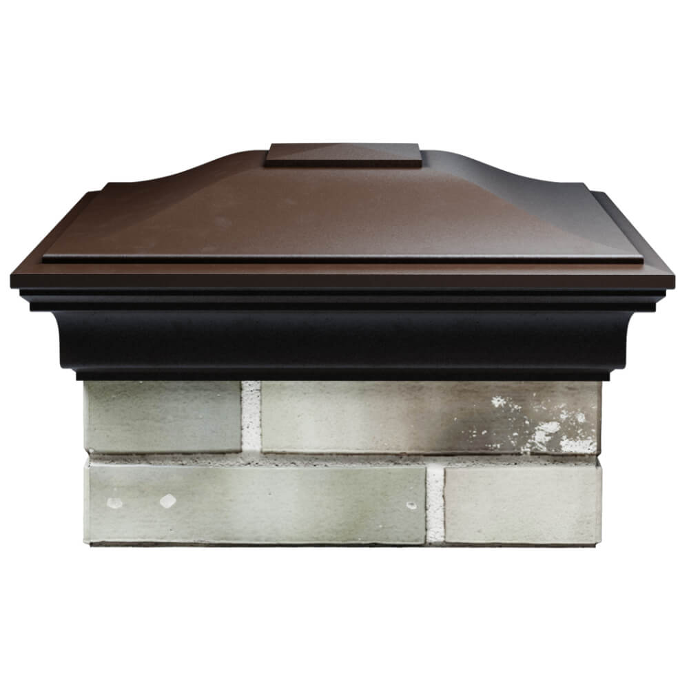 Колпак Zking Монблан Коричневый на столб 1.5х1.5 кирпича (385х385мм) Киржач фото