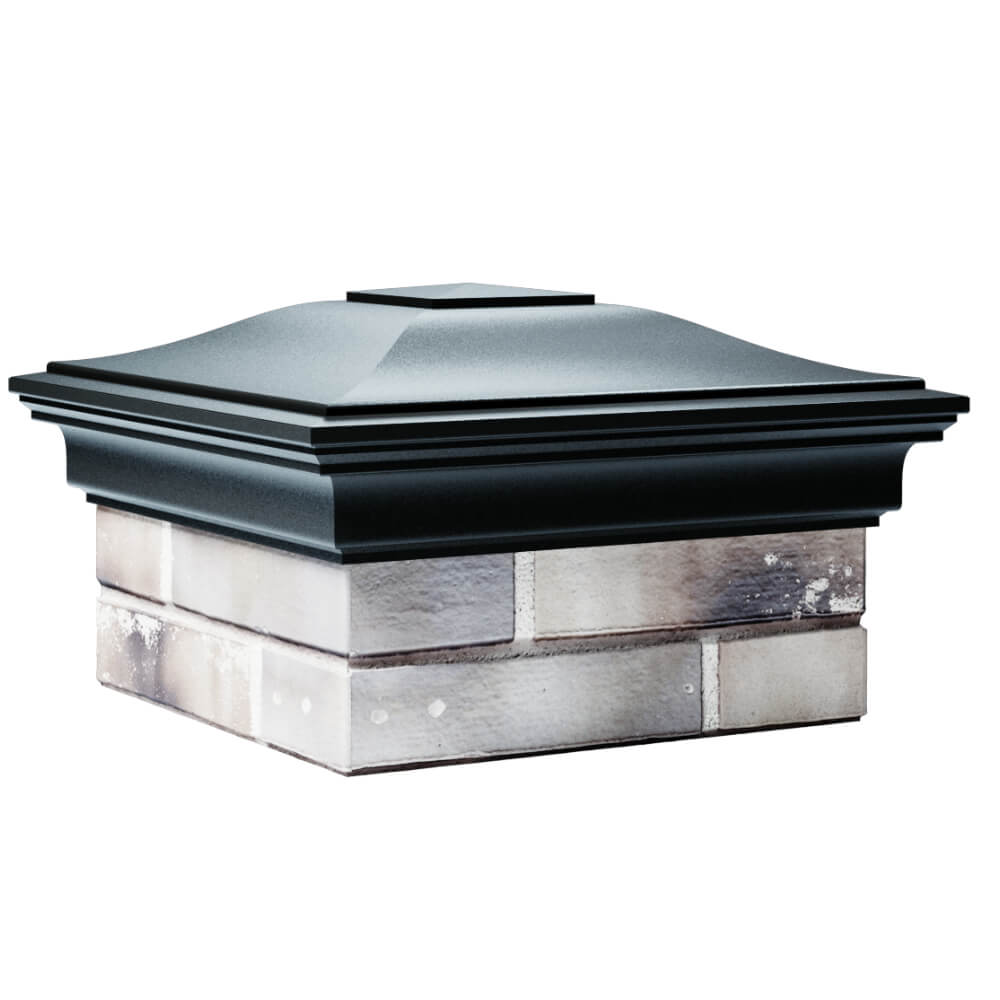 Колпак Zking Монблан Черный на столб 1.5х1.5 кирпича (385х385мм) в Киржаче фото