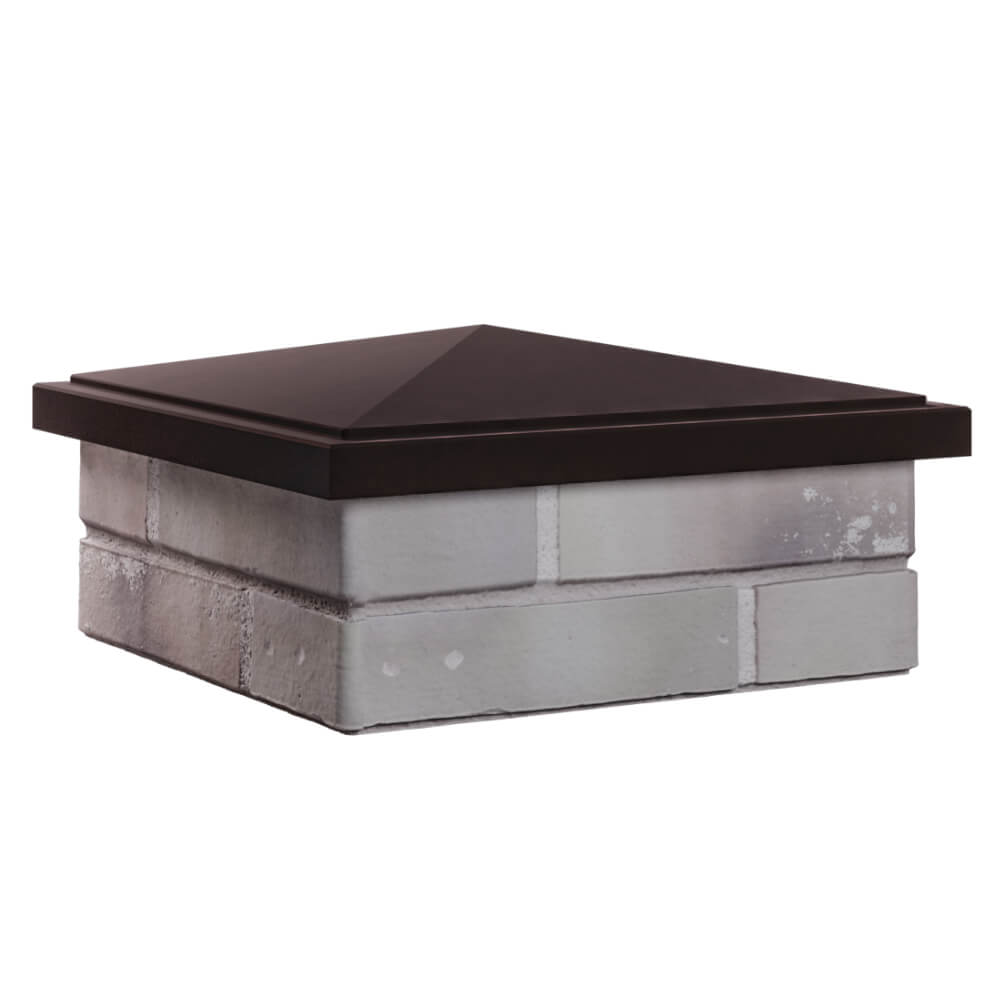 Колпак Zking БонаМоно Коричневый на столб 1.5х1.5 кирпича (385х385, 400х400мм) в Киржаче фото