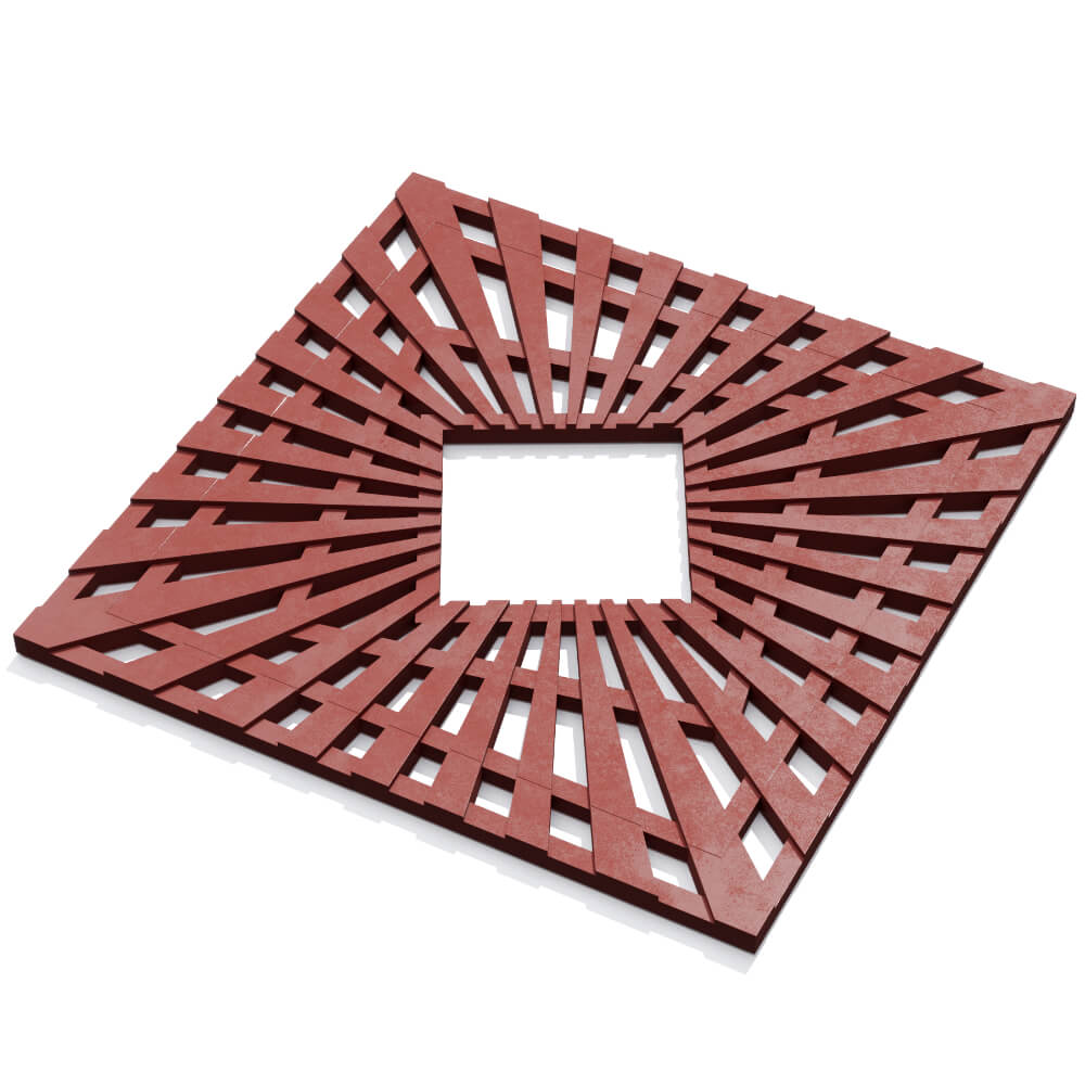 Приствольная решетка для дерева ZKING ATMOSPHERE 1.2х1.2м Красная в Киржаче фото