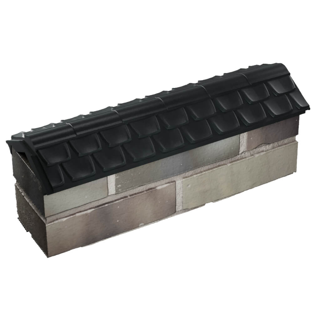 Парапет Zking Эльбрус Черный с посадкой на 0.5 кирпича (130мм) в Киржаче фото