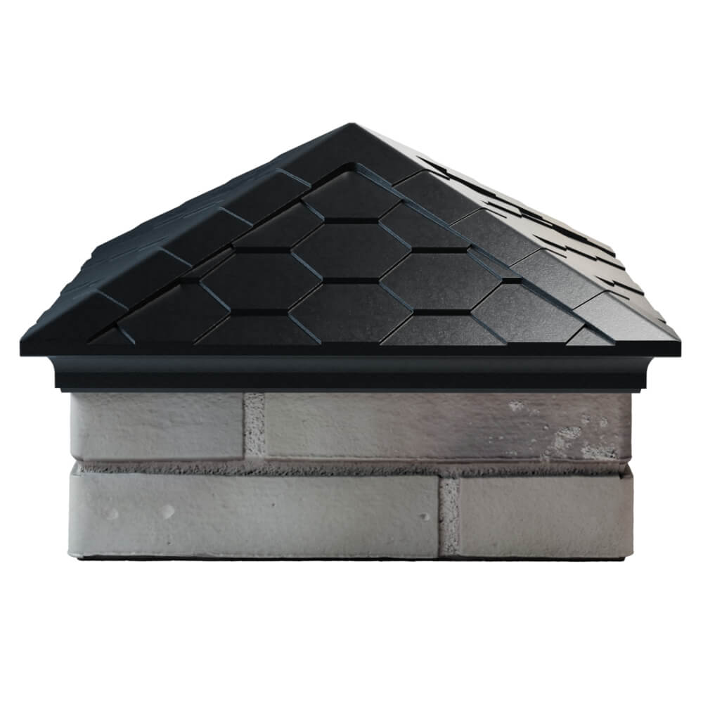 Колпак Zking Эверест Черный на столб 1.5х1.5 кирпича (390х390мм) Киржач фото