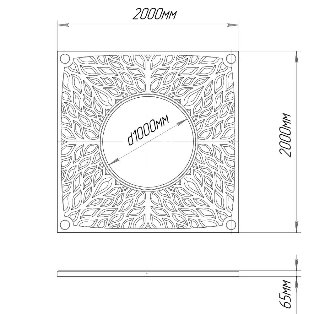 Приствольная решетка для дерева ZKING CRUST 2х2м Черная в Киржаче фото