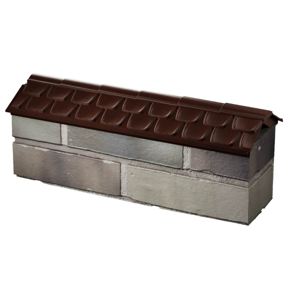 Парапет Zking Эльбрус Коричневый с посадкой на 0.5 кирпича (130мм) в Киржаче фото