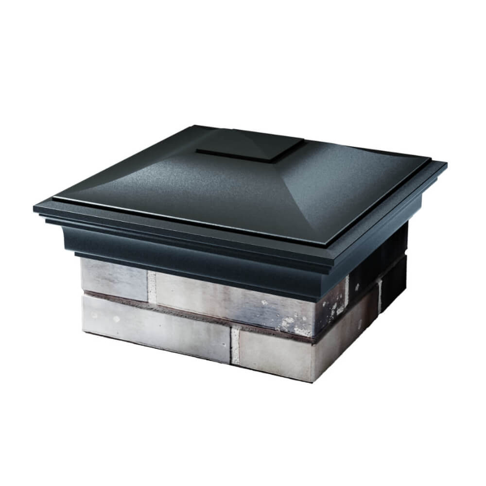 Колпак Zking Монблан Черный на столб 1.5х1.5 еврокирпича 0.7НФ (355х355мм) в Киржаче фото