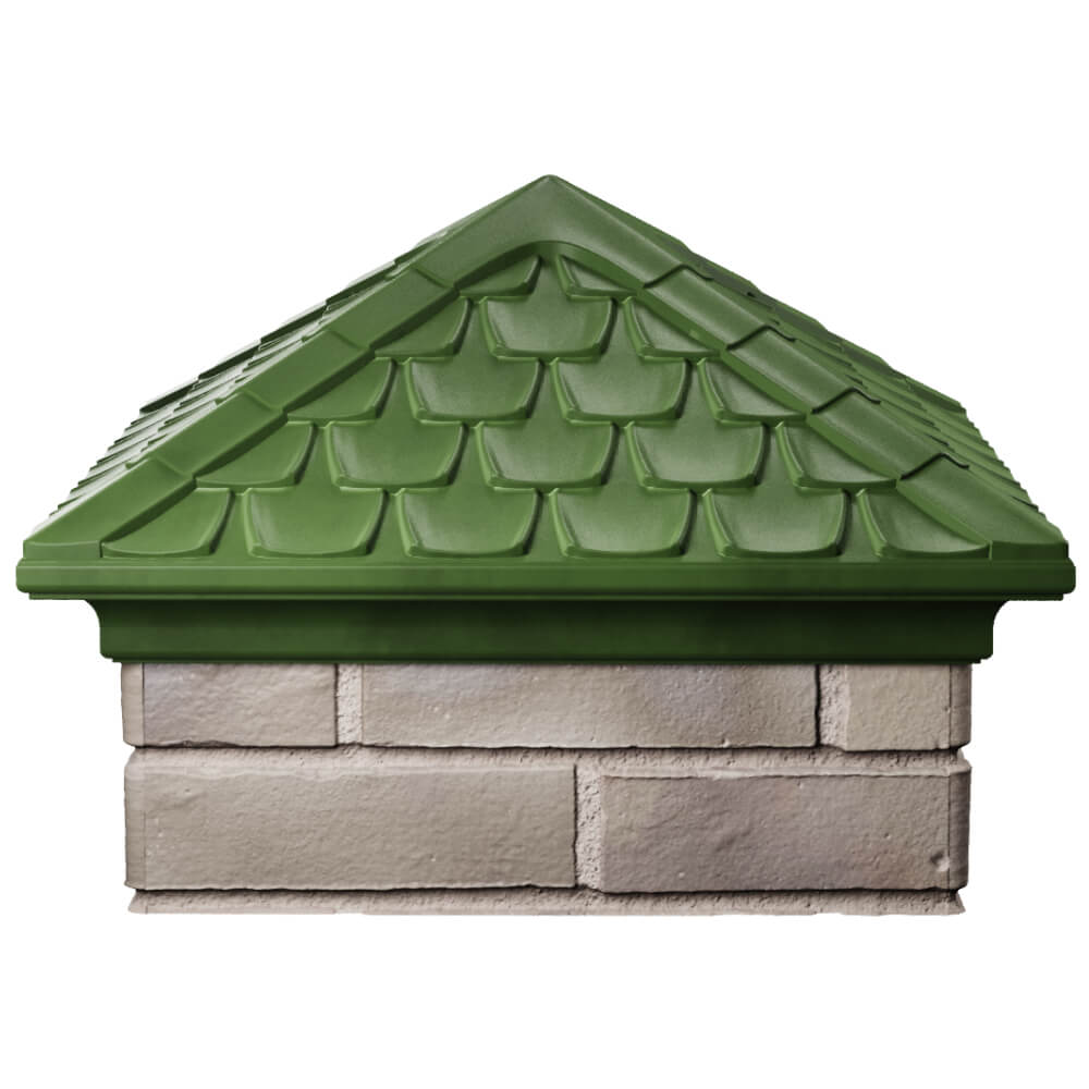 Колпак Zking Эльбрус Зеленый на столб 1.5х1.5 кирпича (385х385мм) Киржач фото