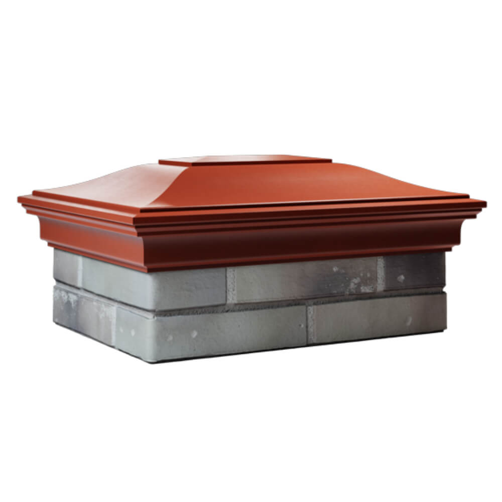 Колпак Zking Монблан Красный на столб 2х1.5 кирпича (515х385мм) в Киржаче фото